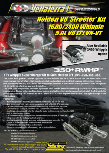 Holden V8 'Streeter' Kit 1600/2400 Whipple 